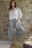 Frame Cotton Vintage Wash Barrel Pant Steel